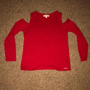Michael Kors Off the Shoulder Long Sleeve Shirt